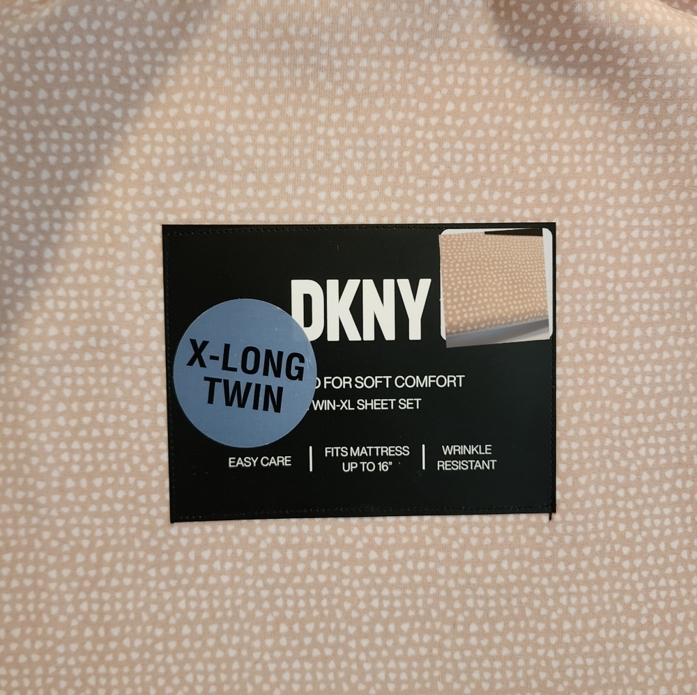 Dkny X-Long 3pcTwin Size Soft Sheets Student Apt  College Dorm